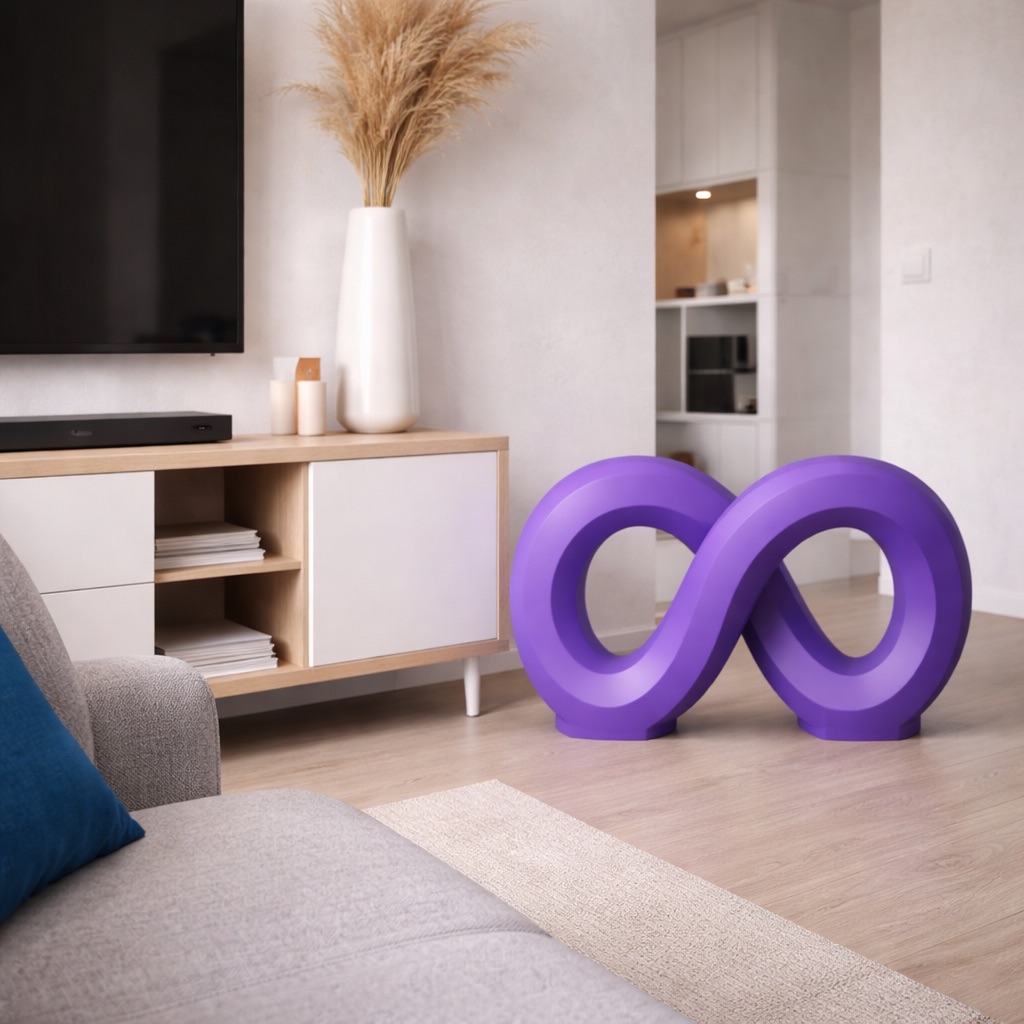 Арт-объект «Бесконечность» в фиолетовом цвете